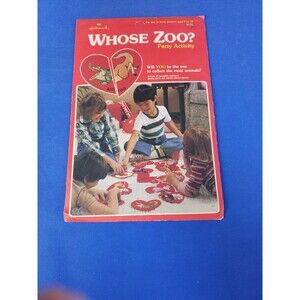 Vtg Whose Zoo? Party Activity Hallmark 1979 Rare Find Made In USA